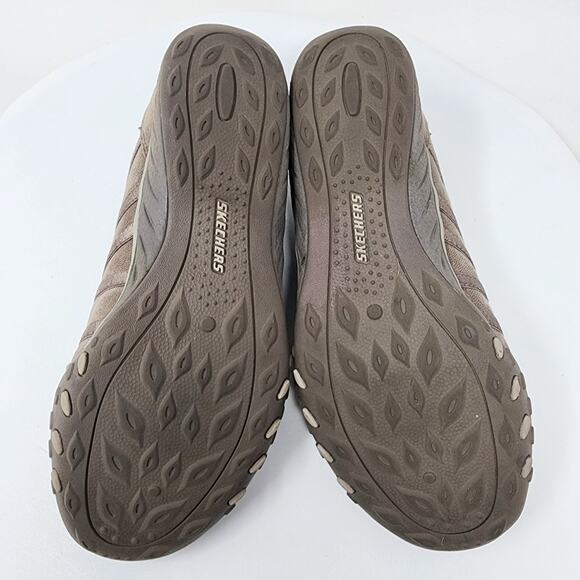Skechers Breathe Easy Sneaker Women 9M Remember Me DKTP Brown Slip-on 100371 - Picture 10 of 10